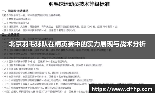 北京羽毛球队在精英赛中的实力展现与战术分析